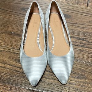 NEW w/o Box Caslon Fabric Striped Flats